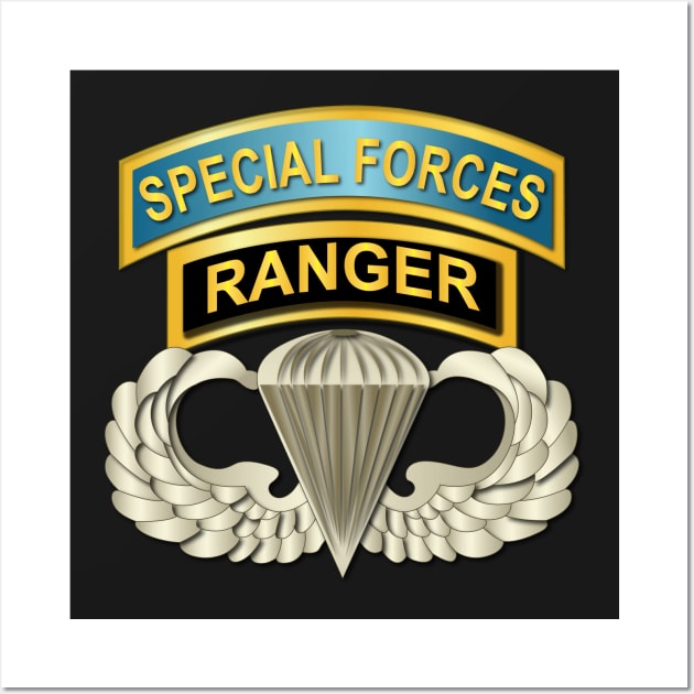 Airborne Badge - Ranger - SF Tabs Wall Art by twix123844